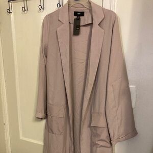 XS MOSSIMO LIGHT WEIGHT KIMONO STYLE CAR COAT PINKISH/PURPLISH COLOR